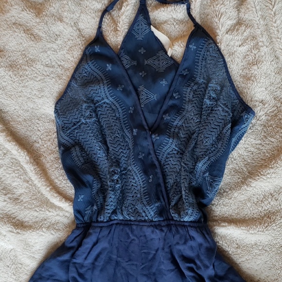 Anthropologie Dresses & Skirts - Anthropologie Beautiful Blue Lacey Romper